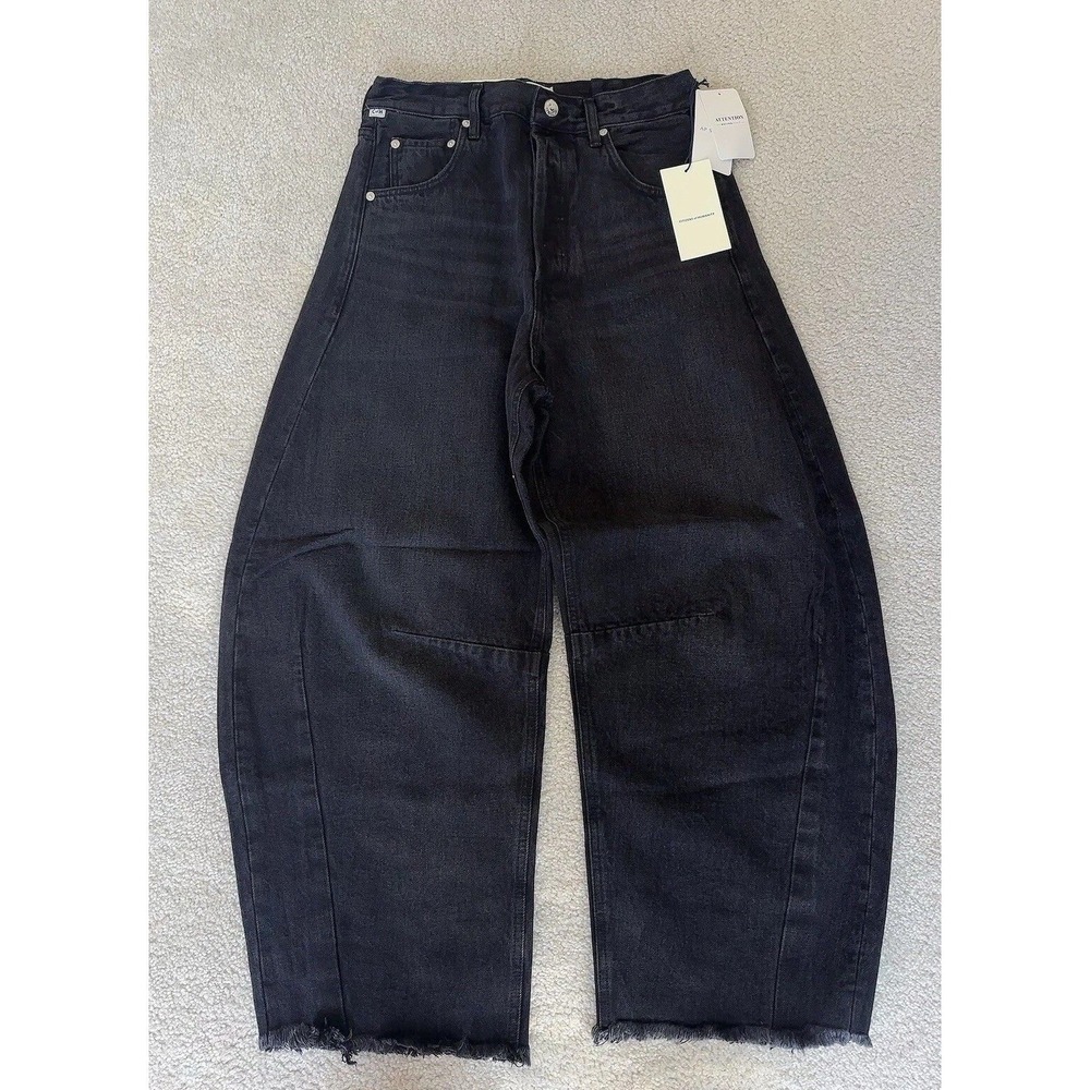 Brand New - Citizens of Humanity Horseshoe Jeans Size 25 DARK WASHED BLACK #1 - Picture 5 of 15